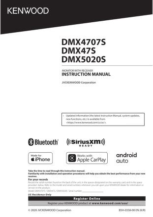kenwood - gps - DMX 47 S - User Manual DMX 4707 S - User Manual ...
